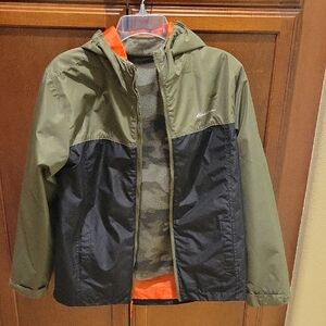Eddie Bauer Men's Green and Black Windbreaker